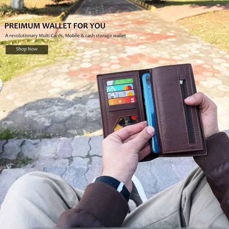 vorixs Classic PU Leather Wallet – Minimal Bi-Fold Design